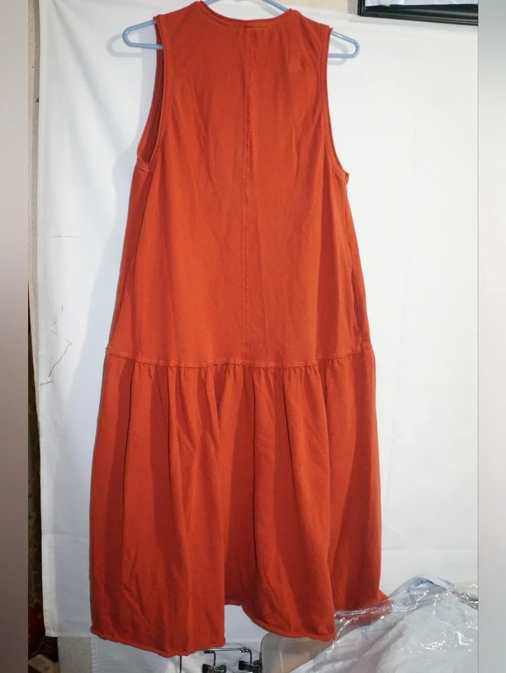 People Easy Street Midi Dress, sleeveless Burnt Orange Size Small